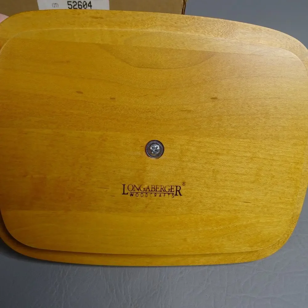 Longaberger Woodcrafts Address Lid #52604 NEW